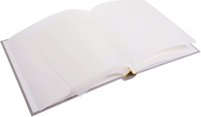 Goldbuch Summertime Trend 2 Photo Album with 100 White Pages with Protective Dividers and Linen Cover for up to 600 Pictures Paper 30 x 31 cm, Grey, 60 cm - Image 5