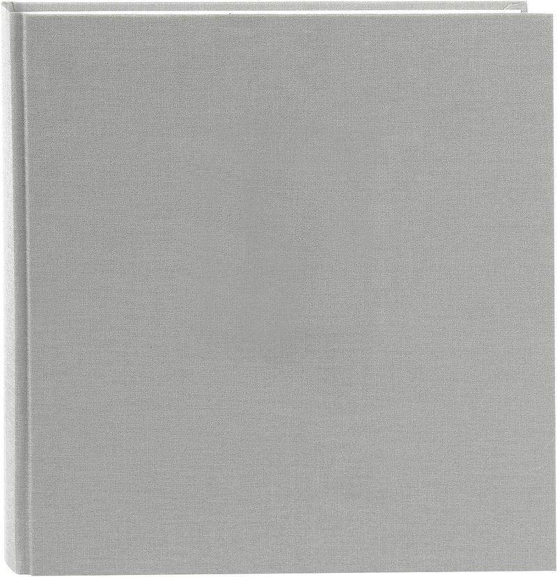 Goldbuch Summertime Trend 2 Photo Album with 100 White Pages with Protective Dividers and Linen Cover for up to 600 Pictures Paper 30 x 31 cm, Grey, 60 cm - Image 1