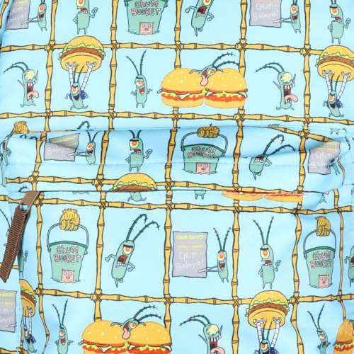 INTIMO Nickelodeon SpongeBob SquarePants Backpack Plankton Chum Bucket Patties 16" Laptop School Bag Faux Leather Bottom Bookbag - Image 3
