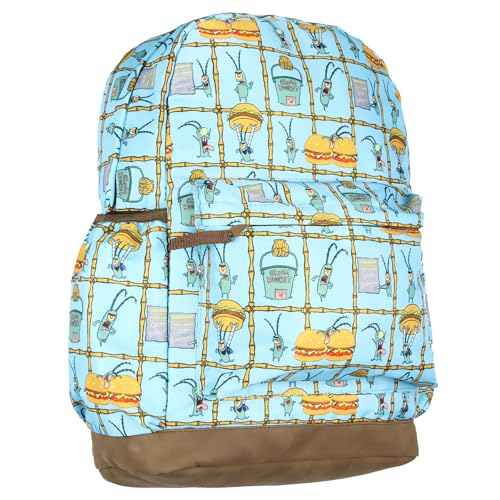 INTIMO Nickelodeon SpongeBob SquarePants Backpack Plankton Chum Bucket Patties 16" Laptop School Bag Faux Leather Bottom Bookbag - Image 2