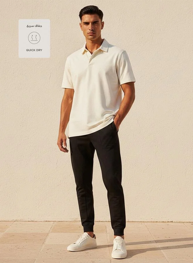 Splash Active WHITE Collared 2 Way Stretch Polo T shirt for Men | Best Price UAE