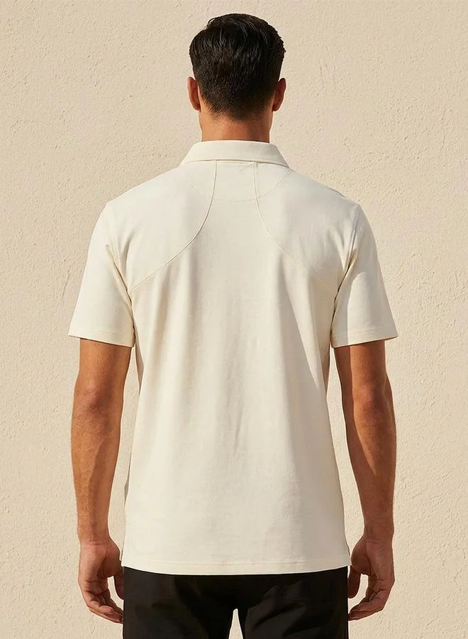 Splash Active WHITE Collared 2 Way Stretch Polo T shirt for Men | Best Price UAE