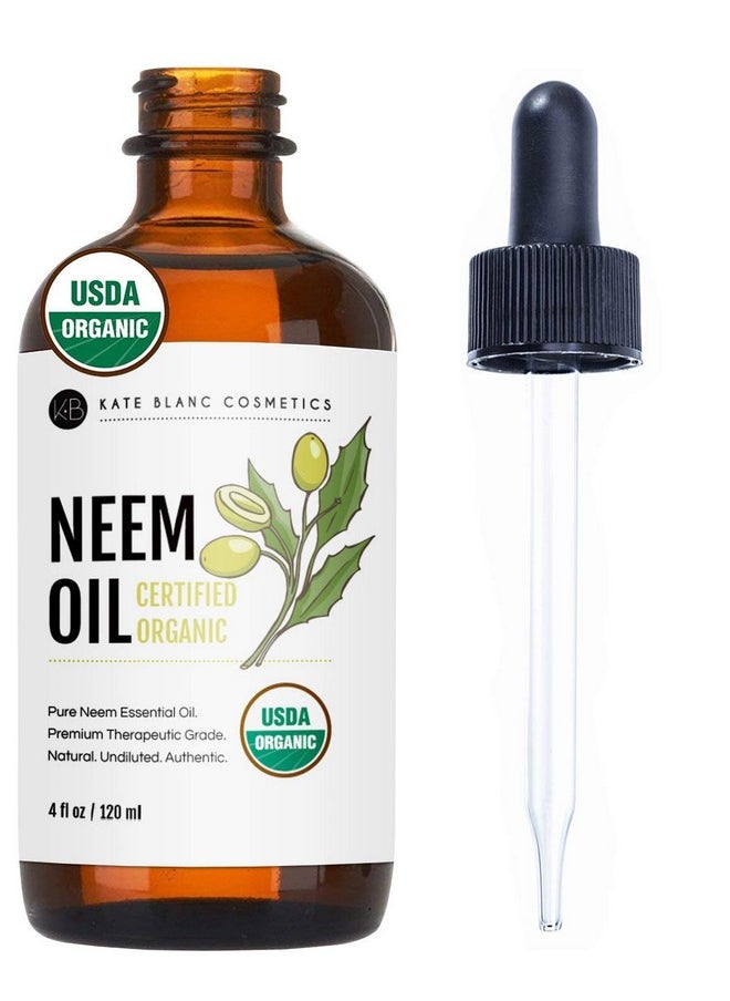 Kate Blanc Cosmetics - Kate Blanc Cosmetics Neem Oil for Skin, Hair & Face. Safe for Dog, Plants, Scalp & Hair Growth (4oz, Organic, Cold Pressed, Concentrate) - Image 1