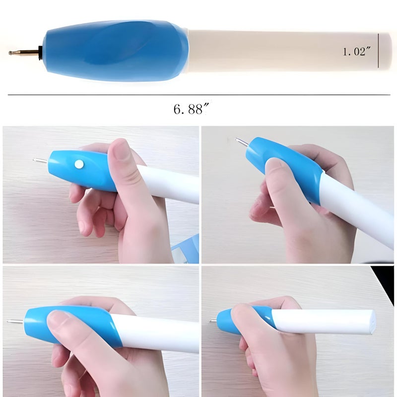 Engraving Pen Tool - Precision Carving Device for Glass, Plastic, Metal, and Wood, Battery Operated for DIY Art, Crafts, and Personalization Projects on a Variety of Surfaces - Image 4