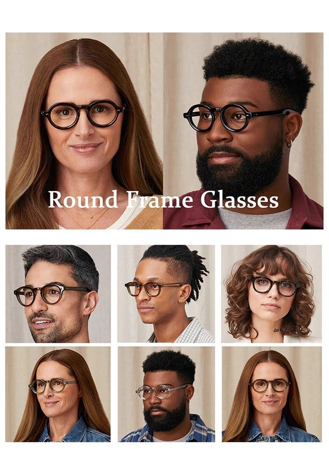 CIKJUK Round Blue Light Blocking Glasses for Men and Women Clear Lens Blue Light Blocking Glasses for Gaming Computer Reading Eye Glasses Anti Radiation Eyeglasses UV Filter Eyewear Black - Image 5