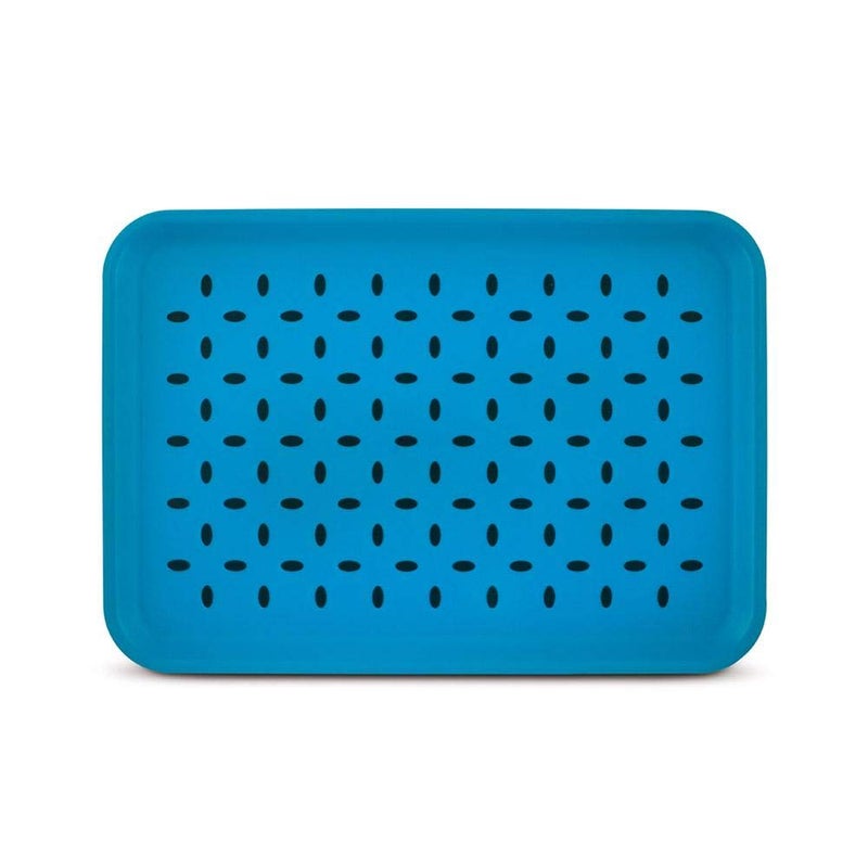 Freelance Anti Slip Serving Tray - 34 x 24 cm - Blue - Non-Slip Rubber Surface, Break-Resistant - Versatile Anti Skid PP Plastic Kitchen & Dining/Coffee Table Trays for Breakfast/Food/Tea - Image 5