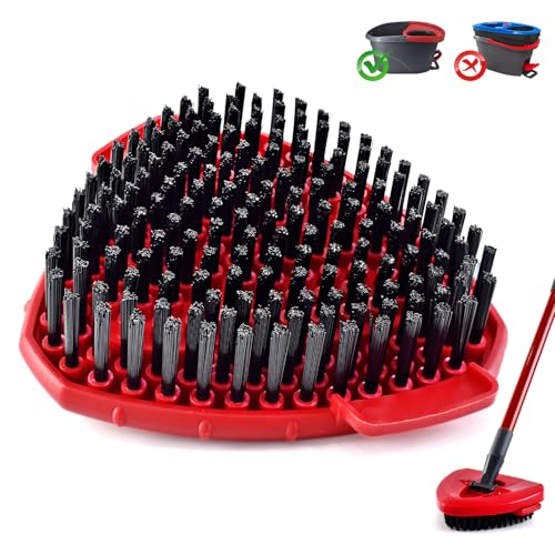 DLAIMI Scrubber Mop Head for Ocedar, Upgrade Scrub Brush for Ocedar, Spin Mop Scrub Brush Head for Ocedar EasyWring 1-Tank, More Bristles Scrub Brush Attachment for Bathroom - Image 1