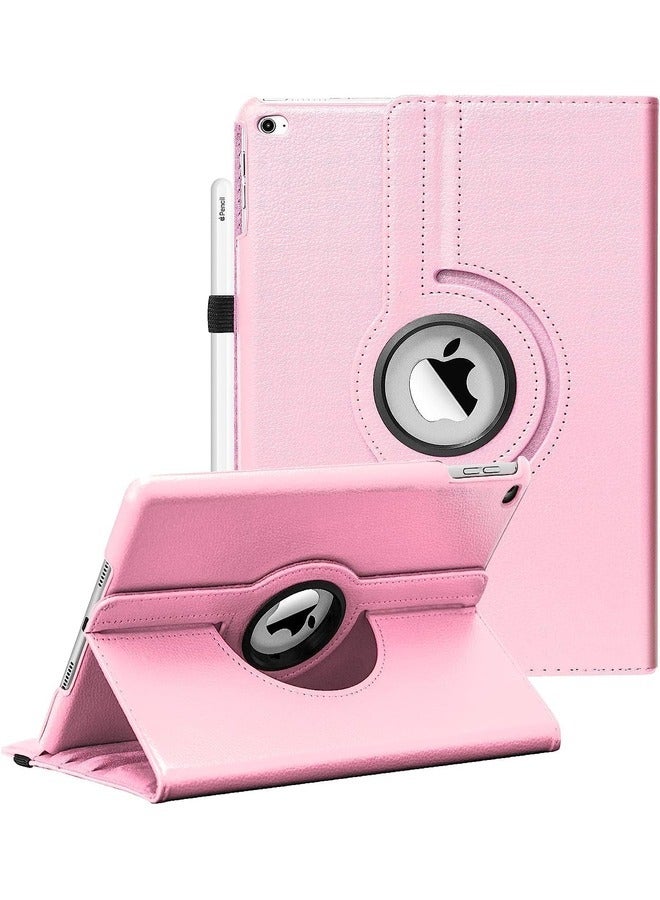 ELTRAZONE 360 Degree Rotating Case Cover for iPad 9.7 (2018/2017), iPad Air 2, iPad Air - Auto Sleep/Wake - Pink - Image 1