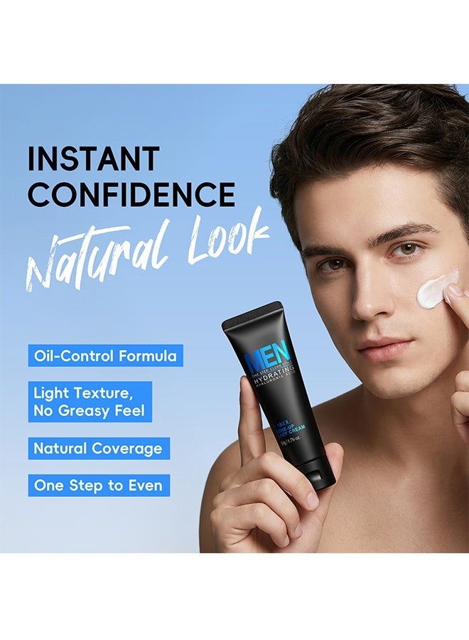 Laikou Tone-up Lazy Cream for Men, Mens Concealer Colour Correcting Cream for Cover Blemishes Imperfections, Mens Tinted Moisturiser, Balances Skin Tone with Lightweight, Moisturizing Formula for Daily Use 50g - Image 2