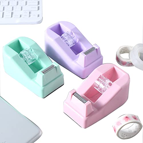 WELSTIK Desktop Office Tape Dispenser Non-Skid Base, for Packaging in Office,Restaurant, Flower Shop,Cake Shop,Pink - Image 5
