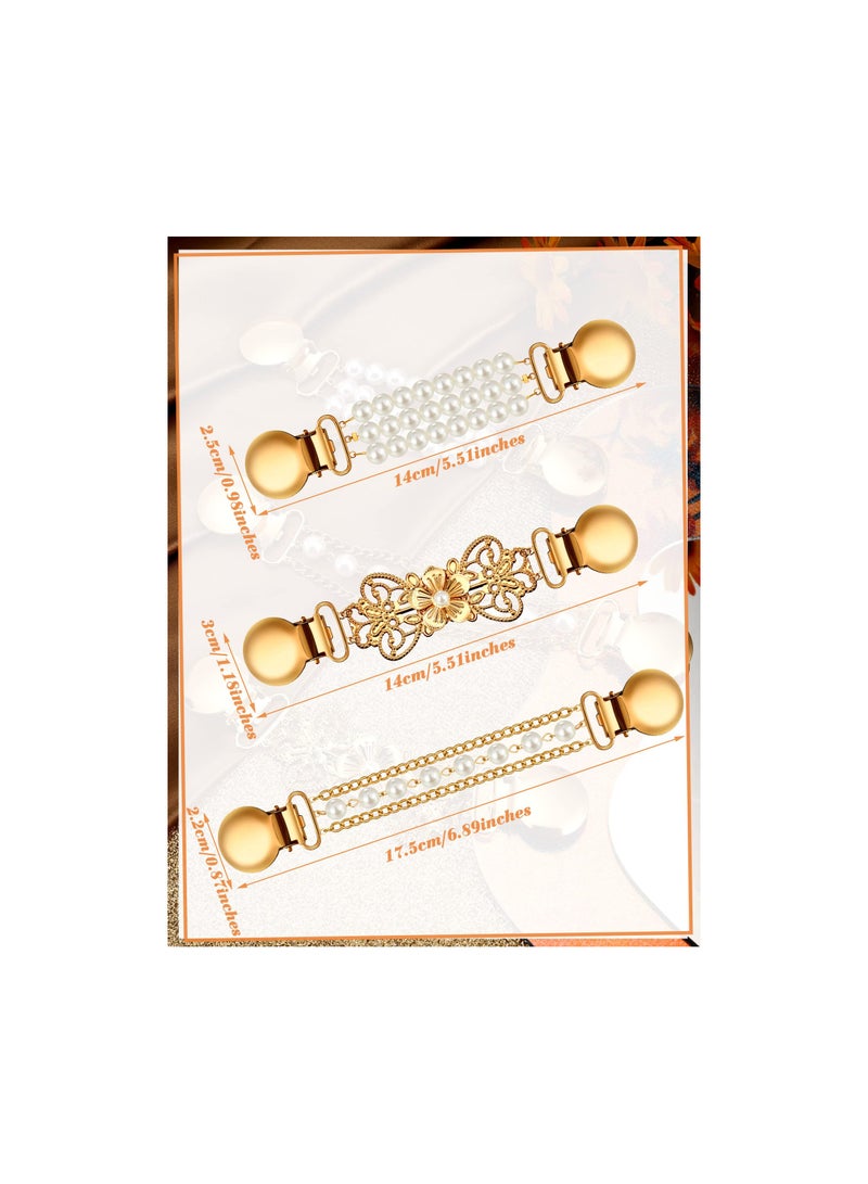 SOLARAE Vintage Shawl Clips for Women and Girls - 3 Pack of Sweater, Dress, and Collar Clips for Cardigans, Scarves, Jackets, and More - 3 Stylish Designs. - Image 5