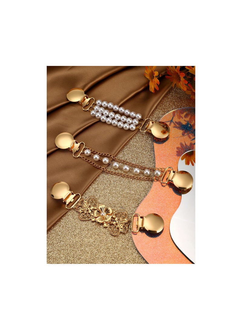 SOLARAE Vintage Shawl Clips for Women and Girls - 3 Pack of Sweater, Dress, and Collar Clips for Cardigans, Scarves, Jackets, and More - 3 Stylish Designs. - Image 3