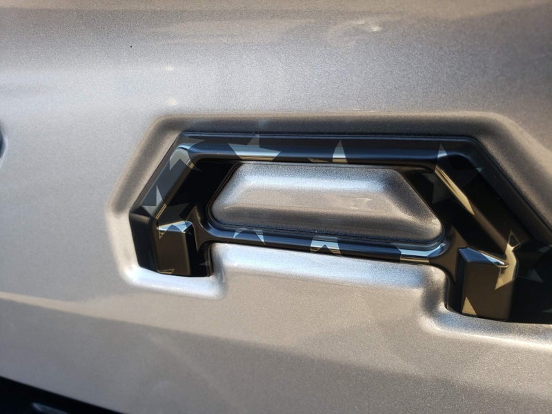 EyeCatcher Pro Series Tailgate Letter Inserts Compatible with 2016-2023 Tacoma (American Flag BLKCHRMBLK) - Image 2
