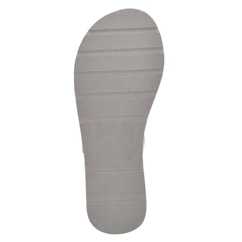 Guess Women's AVIN Wedge Sandal, White/Silver 115, 6 - Image 4