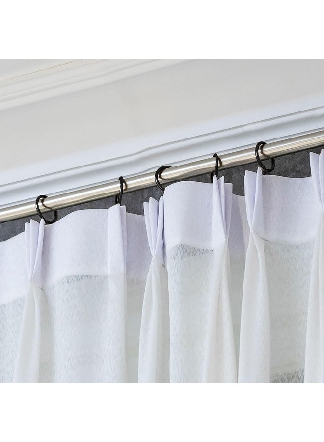 Hotop Hotop 60 Pieces 1.26 Inch Metal Drapery Curtain Rings Curtain Hanging Rings and 60 Pieces Metal Drapery Pin Hooks for Drapes Window Door Shower (Black)  - Image 4