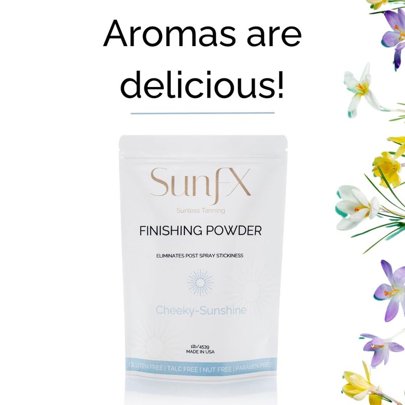 SunFX Post Spray Tan Translucent Finishing Powder | Talc Free | Sunless Tanning Setting Powder | Shimmer | Cheeky-Sunshine - 1lb - Image 5