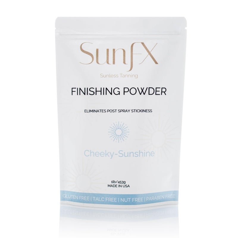 SunFX Post Spray Tan Translucent Finishing Powder | Talc Free | Sunless Tanning Setting Powder | Shimmer | Cheeky-Sunshine - 1lb - Image 1