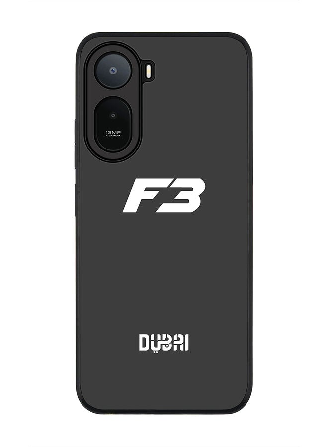 Stylizedd Rugged Case for Xiaomi Redmi A7 Pro 4G / Poco C81 / Poco C81 Pro / Poco C85x 5G- Slim Fit Hybrid Rubber Cover Faz3 Dubai Grey