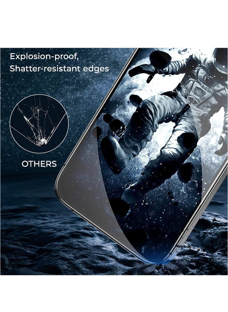 BORTONY Pack of 2 iPhone 14/13/13 Pro Privacy Pack of 2 Screen Protector 9H Anti Spy Dark Film Guard Case Friendly Bubble Free Tempered Glass for Apple iPhone 14/13/13 Pro 6.1 Inch 2022  - Image 3