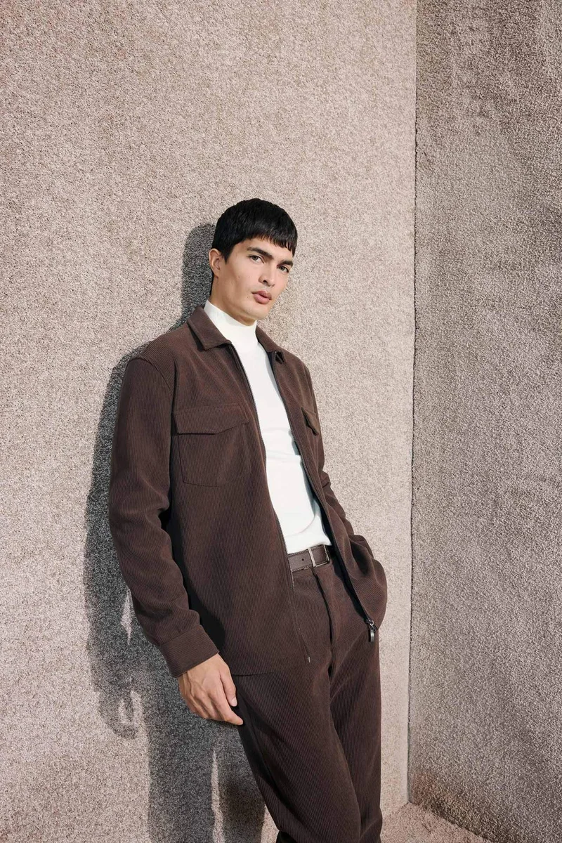 Defacto  Regular Fit Long Sleeve Overshirt for Men | Best Price UAE