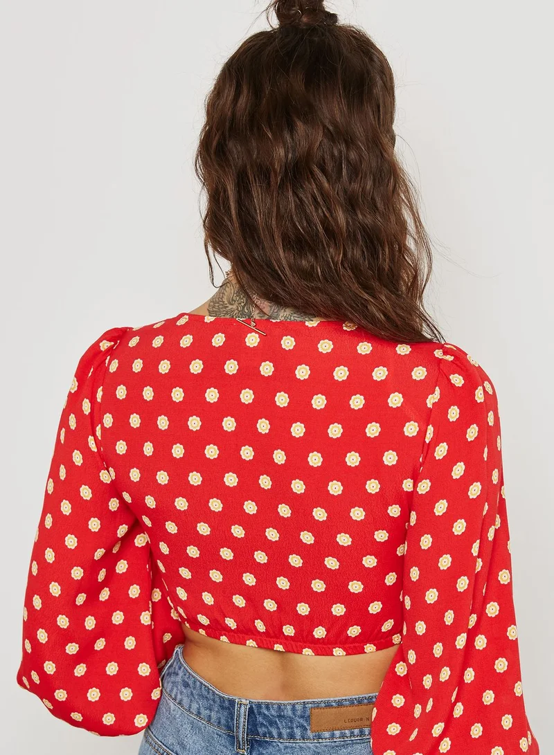 FOREVER 21 Front Tie Crop Top