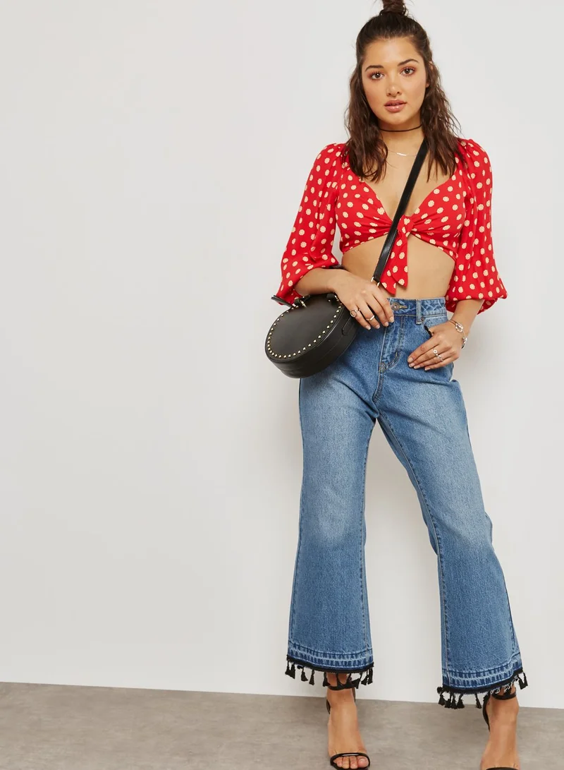 FOREVER 21 Front Tie Crop Top