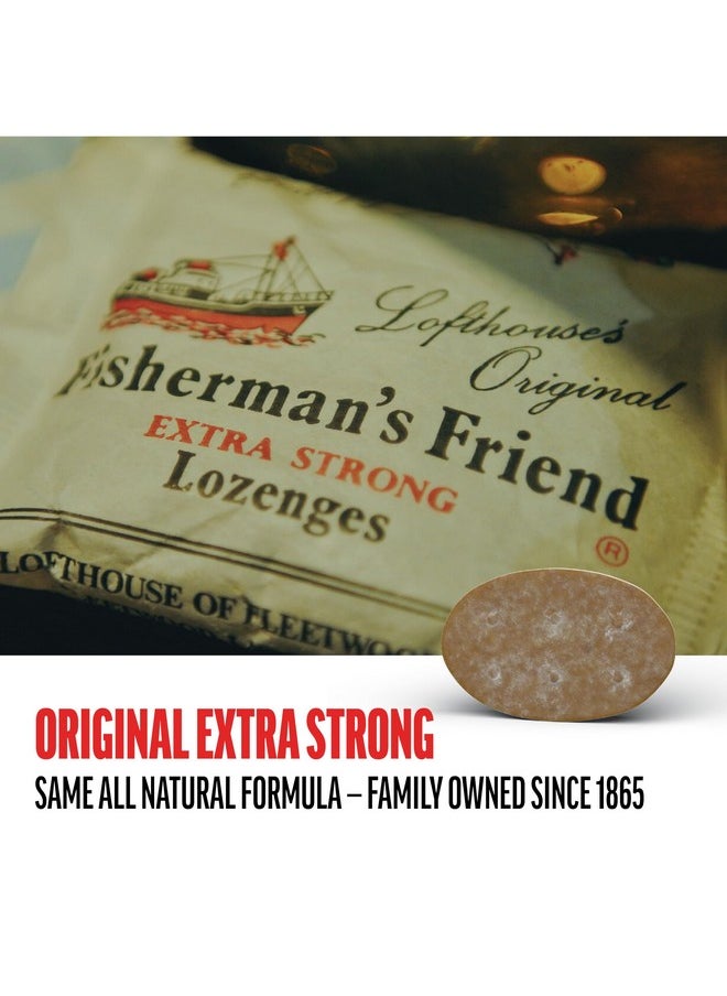 FISHERMAN'S FRIEND Cough Drops, Cough Suppressant And Sore Throat Lozenges, Original Extra Strong, 10Mg Menthol, 228 Drops (6 Packs Of 38)  - Image 3