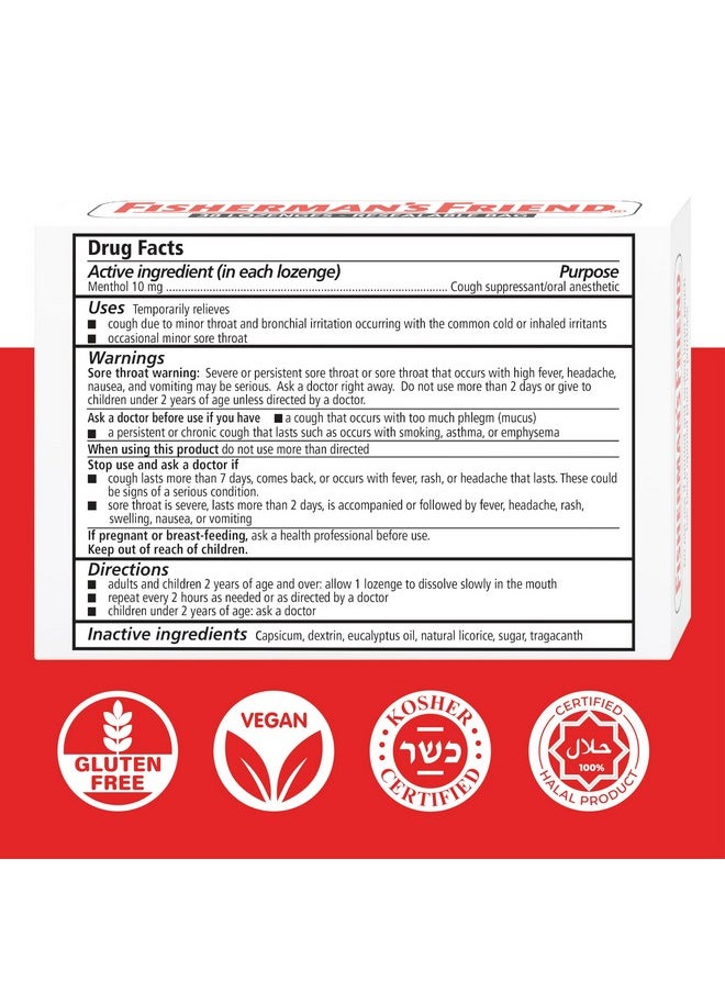 FISHERMAN'S FRIEND Cough Drops, Cough Suppressant And Sore Throat Lozenges, Original Extra Strong, 10Mg Menthol, 228 Drops (6 Packs Of 38)  - Image 4