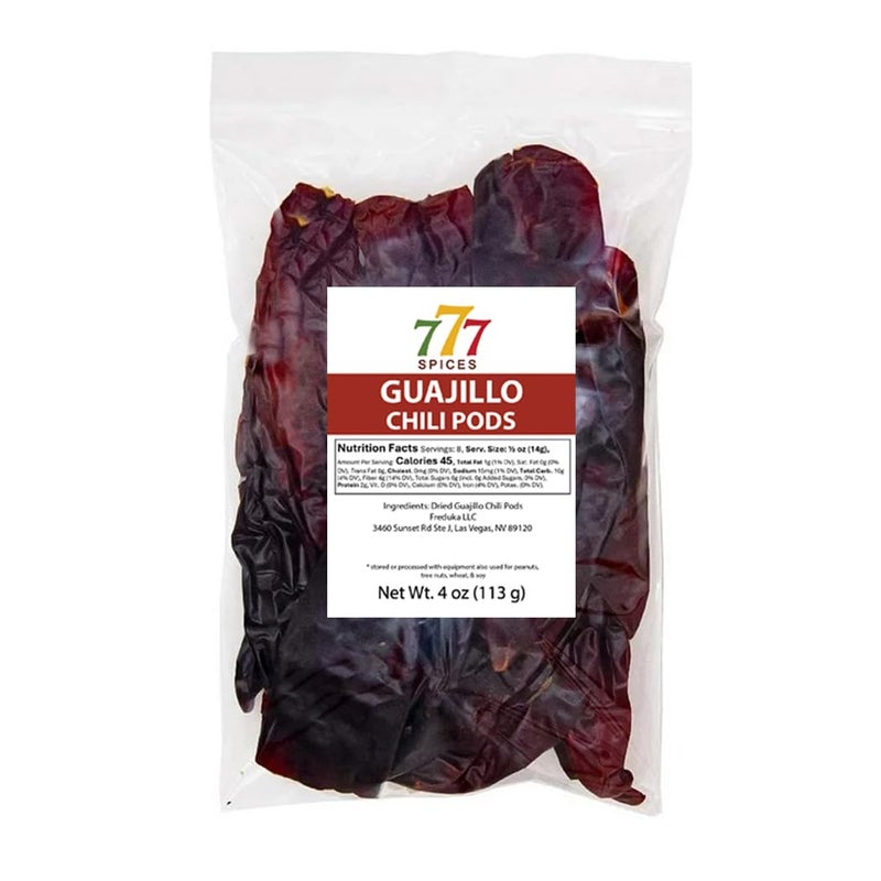 4oz Guajillo Stemless Chile Dried Whole Peppers, Chiles Seco Descolados, Chili Pods for Authentic Mexican Food. - Image 1