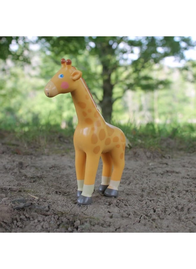 HABA - HABA Little Friends Giraffe - 6.75" Chunky Plastic Zoo Animal Toy Figure - Image 1