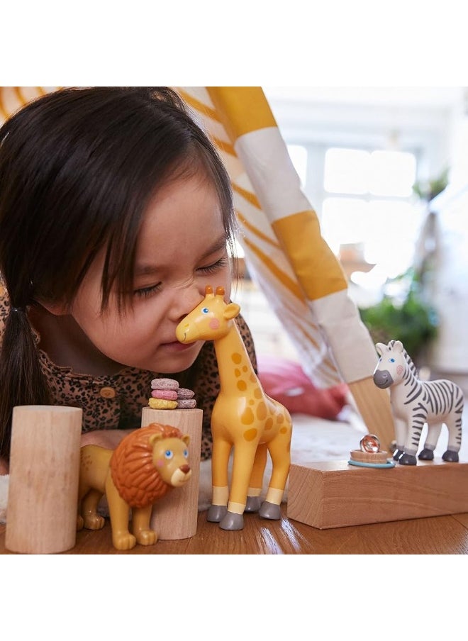 HABA - HABA Little Friends Giraffe - 6.75" Chunky Plastic Zoo Animal Toy Figure - Image 1
