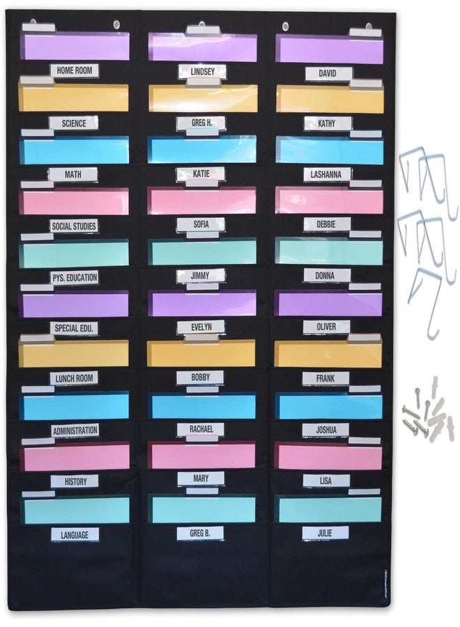 Ultimate Office WalMaster Heavy Duty, 30-Pocket Wall Chart Filing System WITH LABEL HOLDERS for Classroom and Office, File Organizer Includes Mounting Hardware & Door Hooks POCKETFILES SOLD SEPARATELY - Image 1
