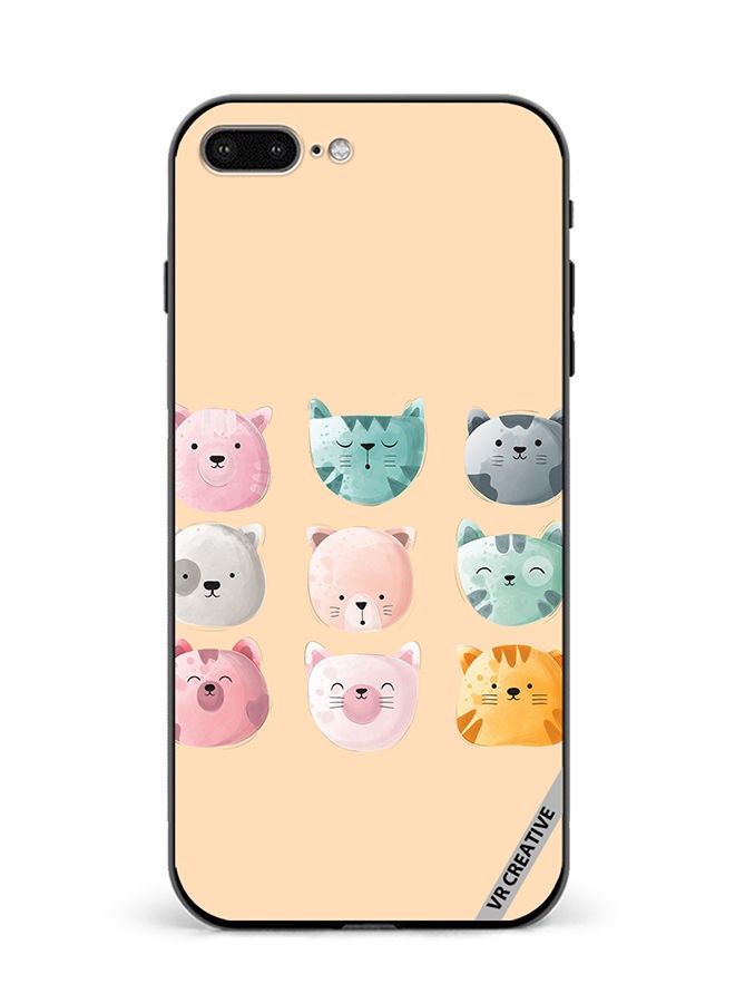 VR CREATIVE Protective Case Cover For Apple iPhone 7 Plus/8 Plus Cute Faces Design Multicolour - Image 1