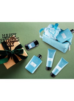 Yard House Yard House Bath and Body Mens Gift Set - Glacier Absolute - Premium Fathers Day Birthday Christmas Gifts Ideas For Him - Skin Care Kits For Men in Leather Toiletry Bag w. Full Size Items  - Image 3