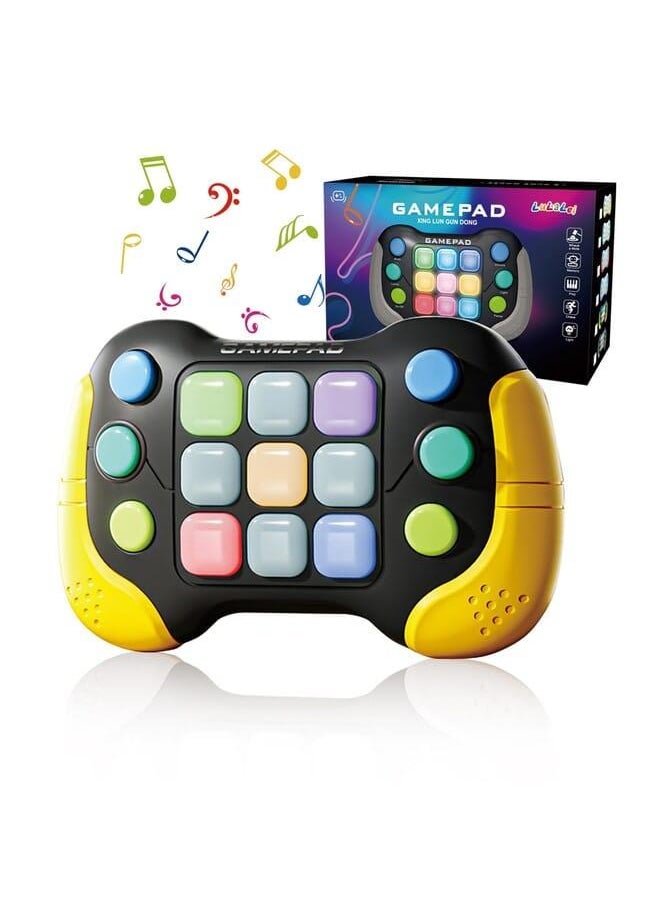 Generic LULALEI Electric Pop it Game Light up Fidget Toy,Handheld Games for Kids Adult ,Fast Press Quick Push Game,5 Modes New Upgrade Stress Relief Party Toy Gift (Yellow) (Yellow) 