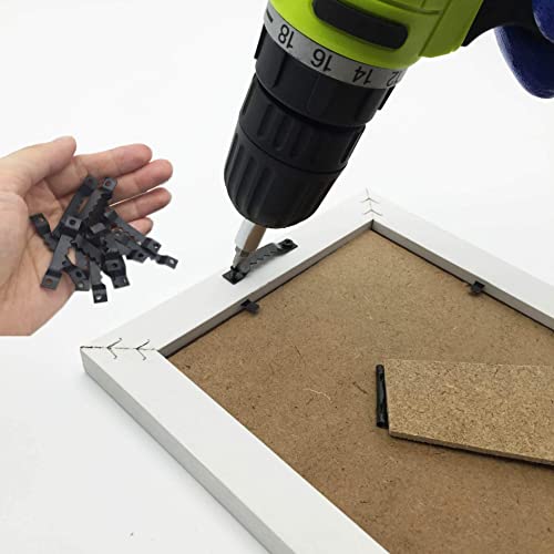 EesTeck 100 Pack Small Sawtooth Picture Hangers Steel Picture Hangers Picture Frames Hangers with Screws Picture Hang Solutions, for Hanging Clock Paintings Artwork Picture Frame Hook Photos (Black) - Image 5
