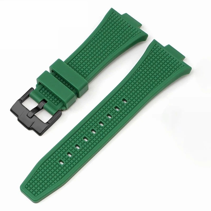 Bluejw Replacement Silicone Strap Green Rubber Watch Band for Tissot PRX Men's Wristwatch – Easy to Replace Watch Strap - Image 1