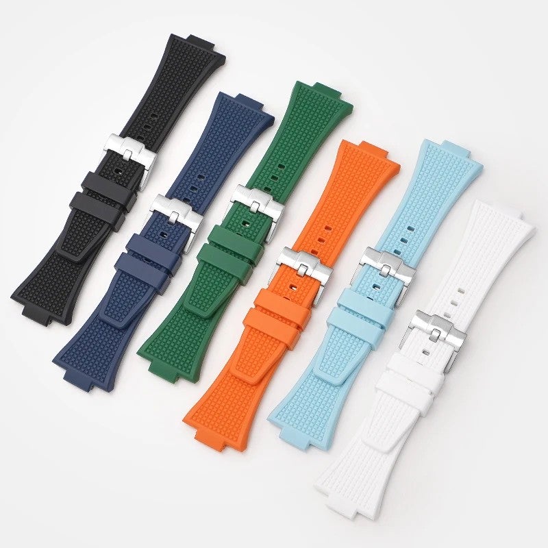 Bluejw Replacement Silicone Strap Green Rubber Watch Band for Tissot PRX Men's Wristwatch – Easy to Replace Watch Strap - Image 2