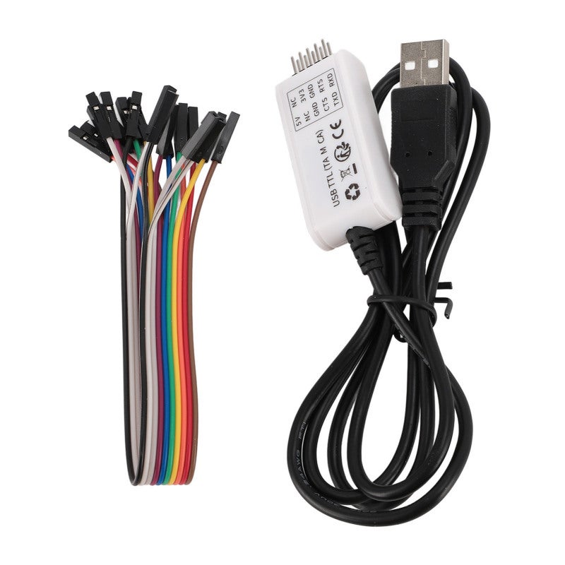diustou USB to UART TTL Cable with RTS CTS 3.3V 5V 2Mbps - Safe Short Circuit Over Current Protection Serial Adapter for XP Win 7 8 10 Systems - Image 1