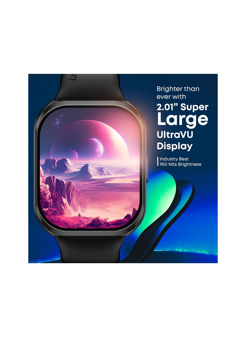 Generic - Fastrack Limitless FS1+ Smartwatch| 2.01" UltraVU Display|950 Nits Brightness|SingleSync BT Calling|Nitro Fast Charging|110+ Sports Modes|200+ Watchfaces|Upto 7 Day Battery, Matte Black - Image 1