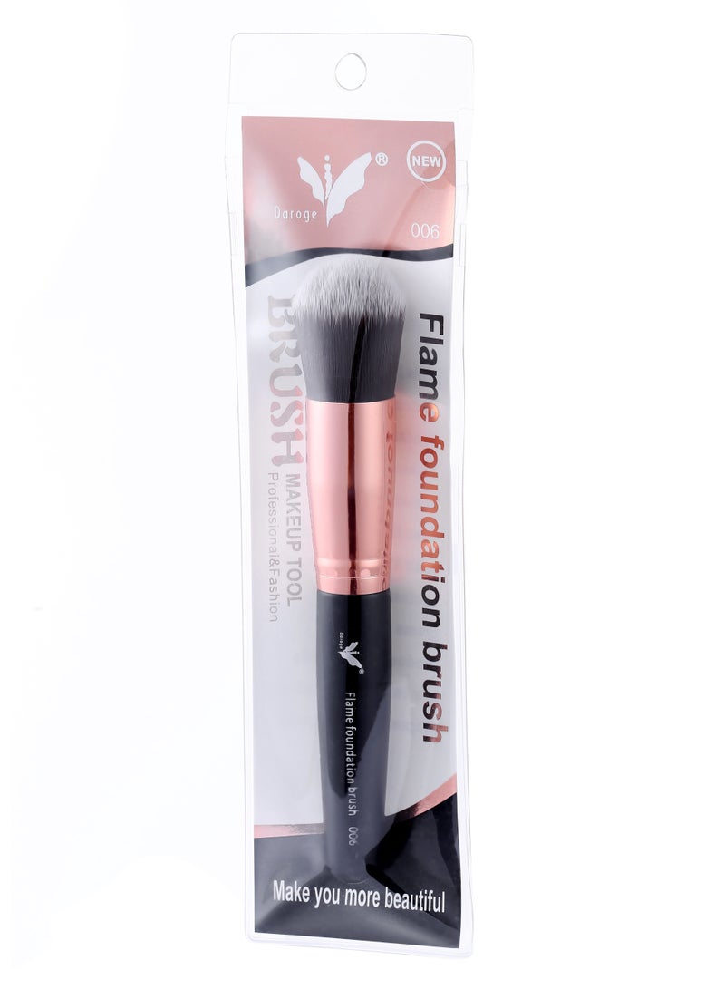 daroge Professional Flame Foundation Makeup Brush 006 Black/Rose Gold - Image 2