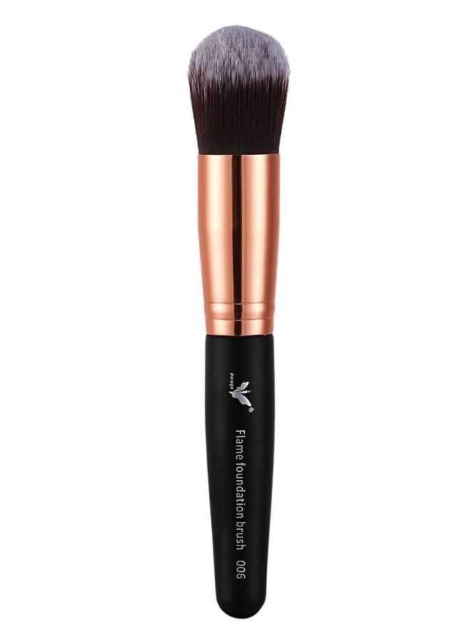 daroge Professional Flame Foundation Makeup Brush 006 Black/Rose Gold - Image 1