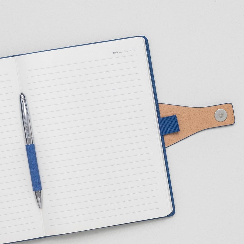 Regal A-5 PU Leather Stylish & Durable Hardcover Notebook Diary Journal with Magnetic Flap Closure and Pen Holder, 192 pages, 80 gsm (Cobalt Blue) - Image 4