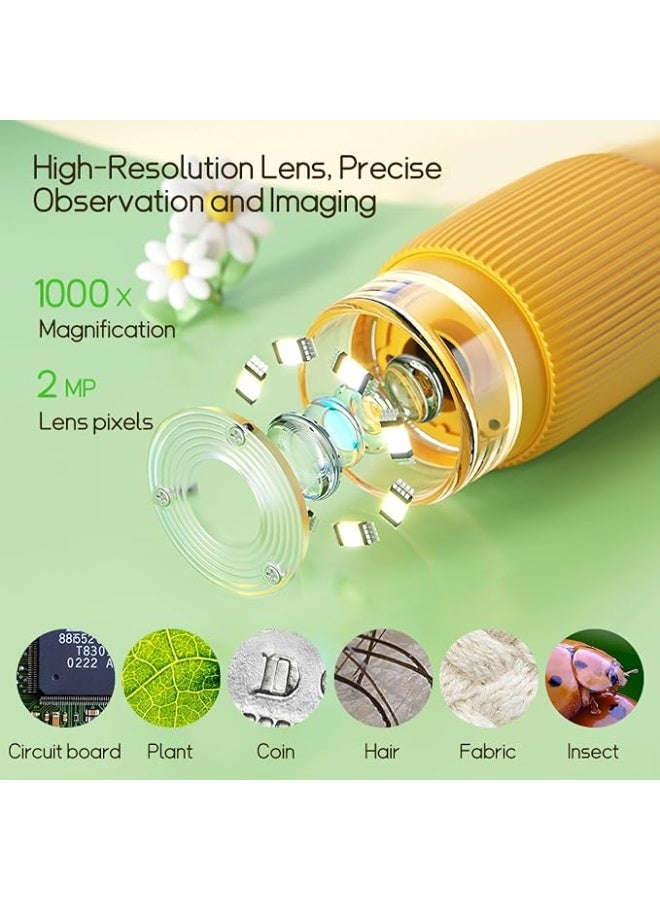 Kids Microscope Pocket Microscope - 1000X Portable Microscope for Kid | Photo and Video Mini Microscopes | 2'' Digital Little Scientist Microscopes for Kids Over 3 Years Old - Image 4