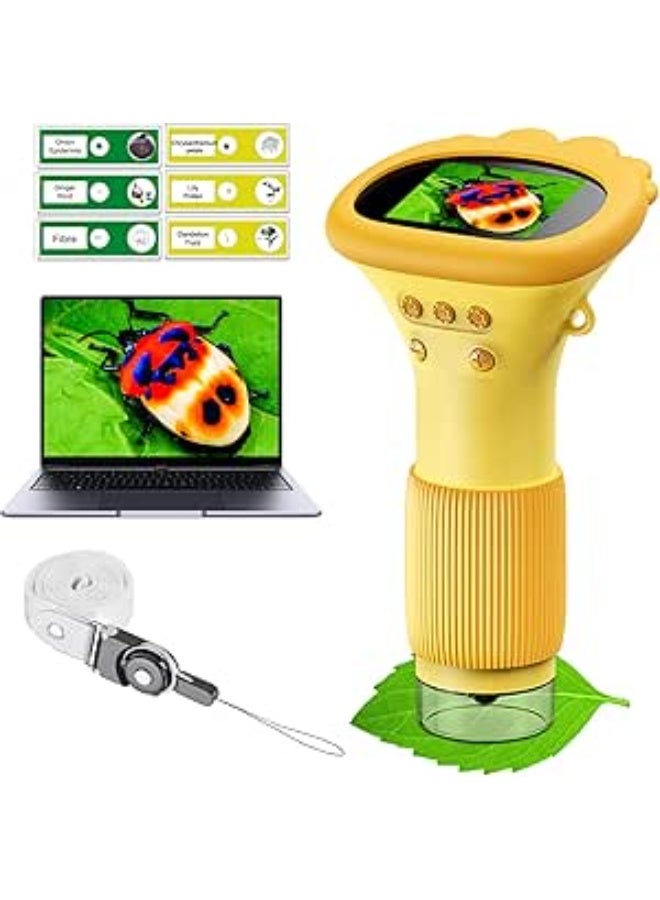 Kids Microscope Pocket Microscope - 1000X Portable Microscope for Kid | Photo and Video Mini Microscopes | 2'' Digital Little Scientist Microscopes for Kids Over 3 Years Old - Image 1