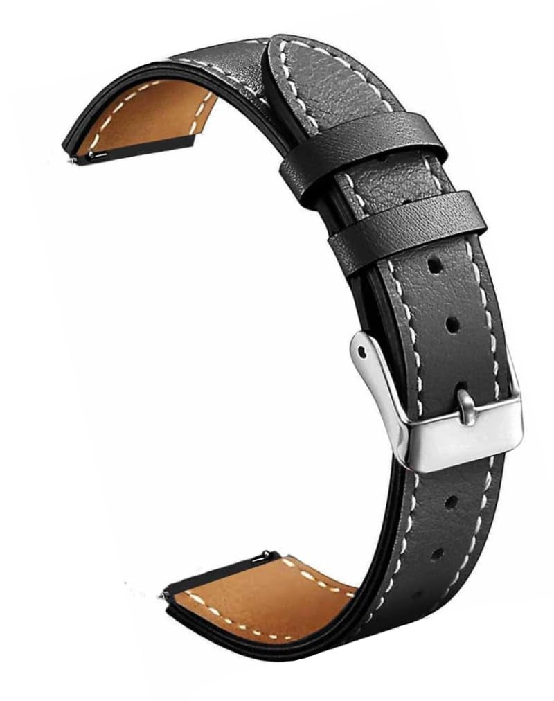 IIK Collection 22 MM Combo Leather Strap Compatible With All Watches With Regular 22 mm Lug Size, Noise, Fireboltt, Boat Xtend, Pebble, Boat Flash, Noise Color Fit, Ultra Smart Watch - Image 2