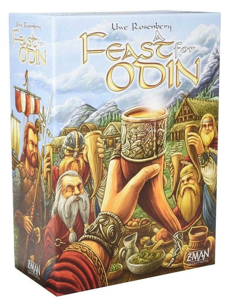 Z-Man Games A Feast for Odin Board Game - Viking Saga of Wealth and Glory! Strategy Game, Family Game for Kids & Adults, Ages 14+, 1-4 Players, 30-120 Minute Playtime, Made by Feuerland - Image 1