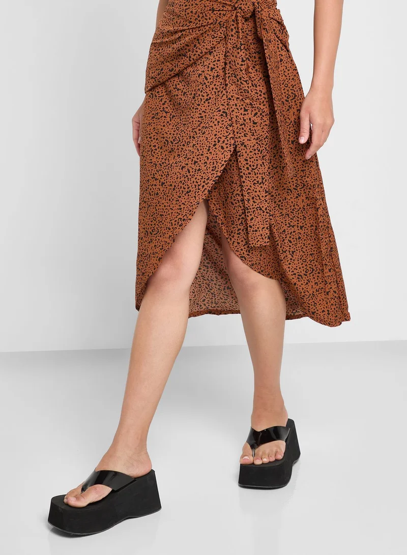 Ginger Graphic T-Shirt And Wrap Skirt Set