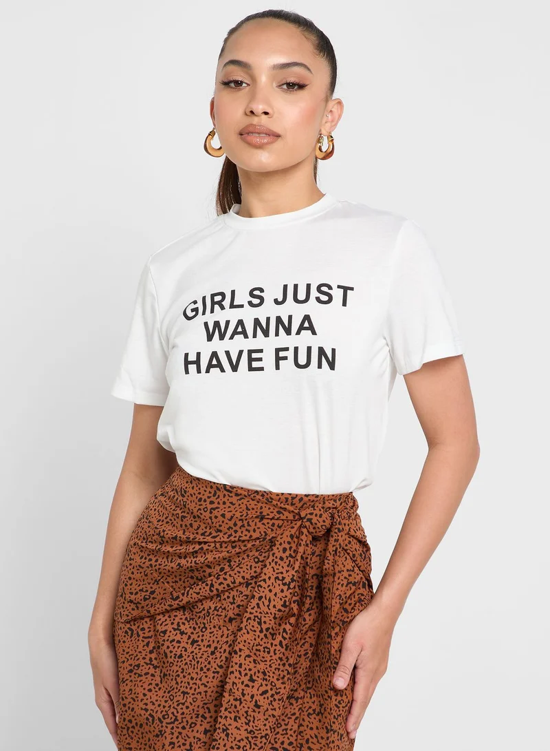 Ginger Graphic T-Shirt And Wrap Skirt Set