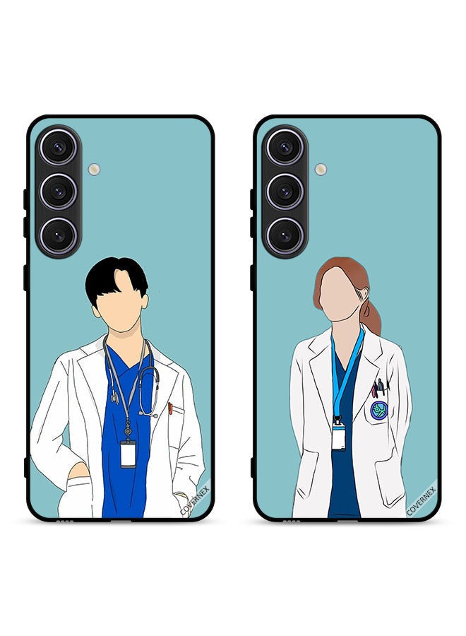 Covernex Two Cases For Samsung Galaxy S24 FE 5G Protective Covers Doctor Couple Case Back Covers - Image 1